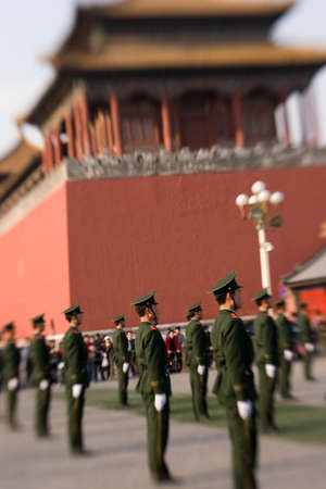 Soldiers train on the Palace Squareのeditorial素材