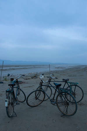 Riverside bikeの写真素材