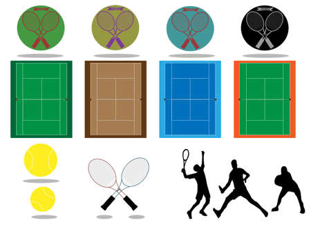 Tennis setのイラスト素材