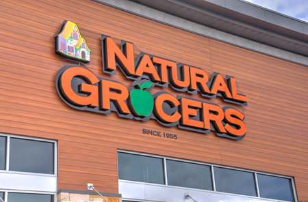 Springfield, Missouri - October 22, 2022: Natural Grocers sign, logo. Vitamin Cottage Natural Food...