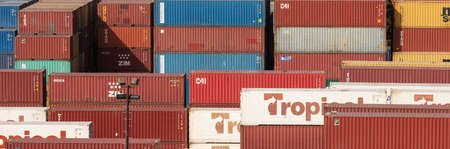 Bridgetown port, Barbados, West Indies - May 16, 2020: Bridgetown port. Tropical, Triton, Cai, Zim,...