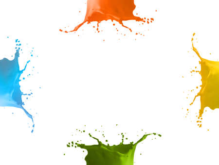 4 colors splashの写真素材