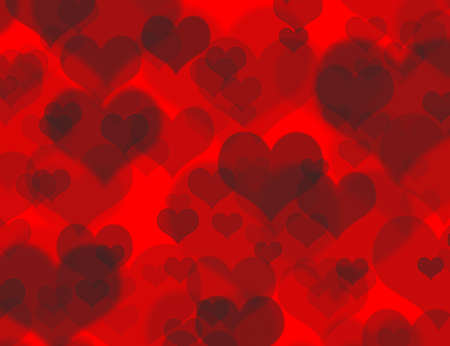 beautiful concept red boheh background with a lot of hearts