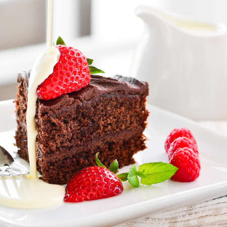Home made chocolate cakeの写真素材