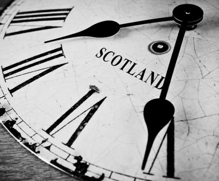 Scotland time concept black and whiteの写真素材