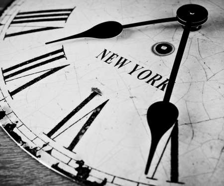 New York time concept black and whiteの写真素材