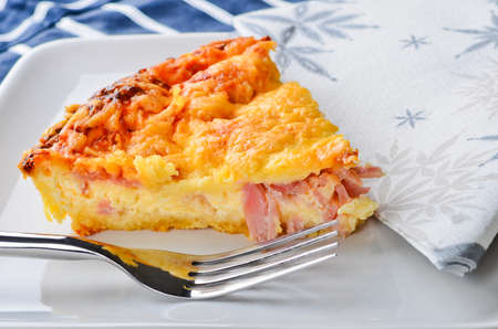 Home made quiche lorraineの写真素材