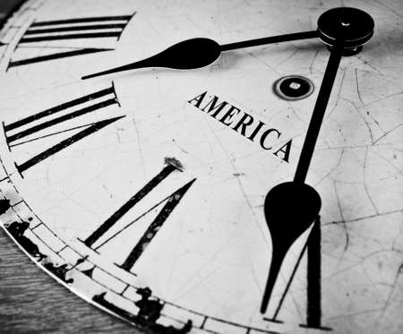 American time concept black and whiteの写真素材