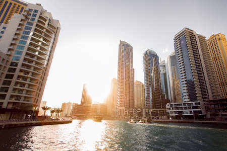 Dubai Marina Sunsetの写真素材