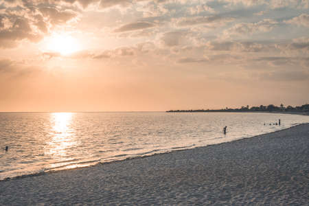 Sunset at Playa AncÃ³n Cubaの写真素材