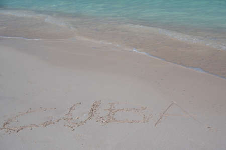 Cayo Jutias beach in Cuban Caribbean seaの写真素材