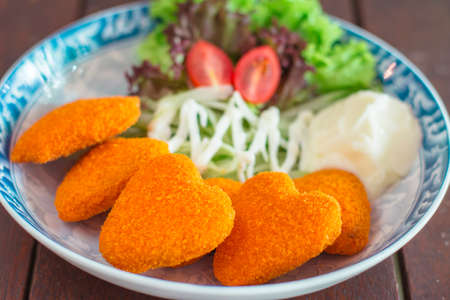 chicken nuggets in a restaurant of Malaysiaの写真素材