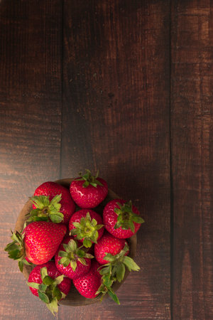still life of strawberries with natural lightの写真素材