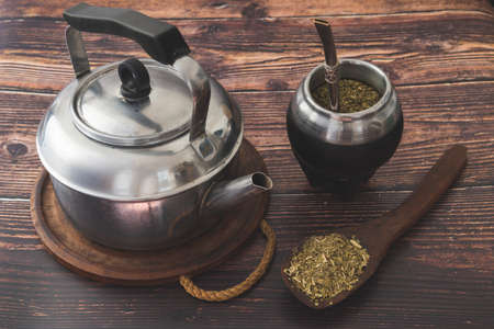 traditional argentinian hot beverage called mate
