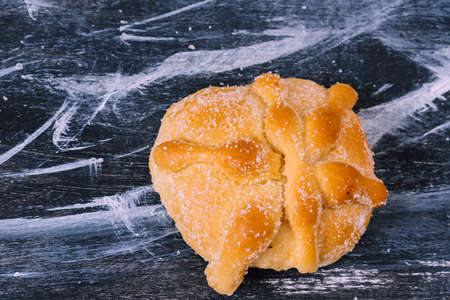 traditional mexican sweet bread typical for dead's dayの写真素材