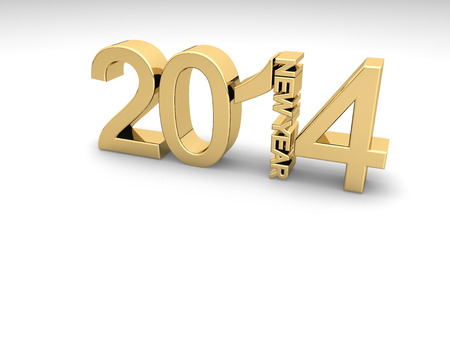 Golden numbers 2014 の写真素材