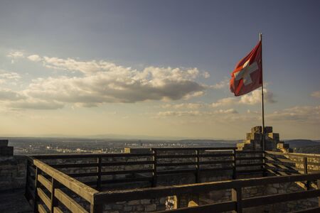 Built in the Middle Ages, the three fortresses built on the mountain were heavily damaged in wait the earthquake of 1356, rebuilt in the Following Decades and later abandoned. They were partially restored in 195556のeditorial素材