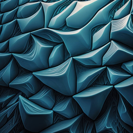 Abstract blue background with lines and waves. 3d rendering, 3d illustration.の素材