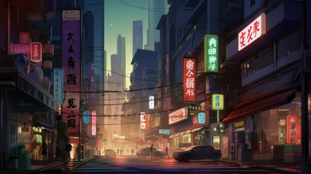 Street view of Hong Kong.の素材