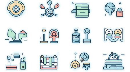 Car services icons set. Outline illustration of car service vector icons for web designの素材