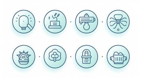 Set of icons for web and mobile applications. Vector illustration.の素材