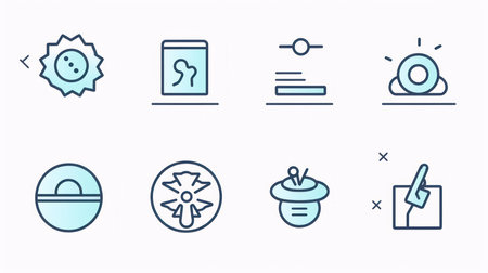 Set of simple line icons for web and mobile applications. Vector illustrationの素材
