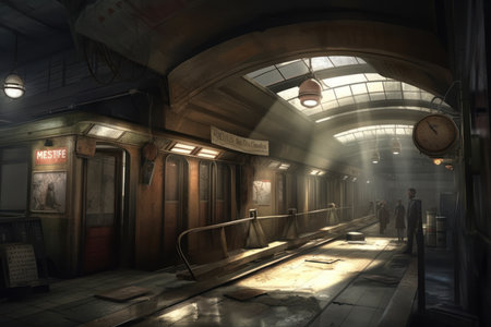 Interior of a subway station in Taipei,Taiwan.の素材