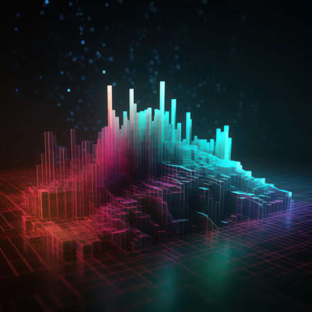 3d rendering of abstract digital background. Futuristic technology style.の素材
