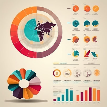 Set of infographics elements. Infographics for business presentations or information banner.の素材