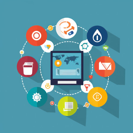 Flat design modern vector illustration concept of web and mobile applications.の素材