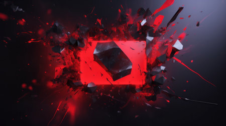 3d illustration of broken glass, abstract background, computer generated imagesの素材