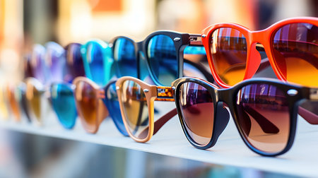 Sunglasses in different colorsの素材