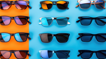 Sunglasses in different colorsの素材