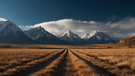 Panoramic view of Mount Cook, South Island, New Zealandの素材