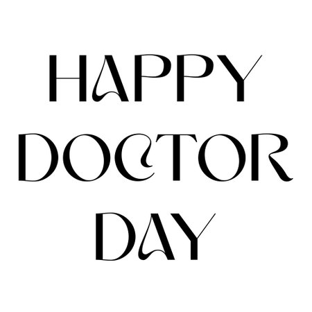 Happy Doctor's Day. Hand drawn lettering. Vector illustration.の写真素材