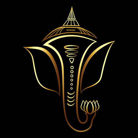 happy Ganesh Chaturthi greetings. vector illustration design.の写真素材