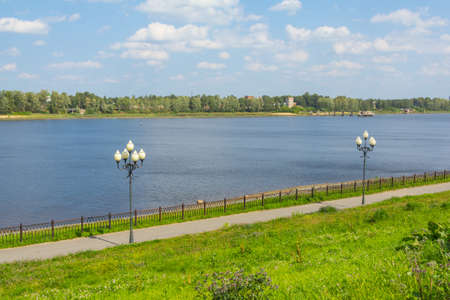 Volga embankment in Rybinskの写真素材