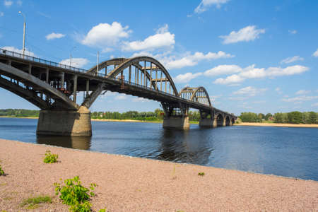 Volga embankment in Rybinskの写真素材