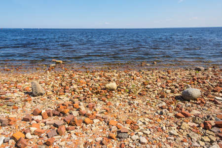 stony beachの写真素材