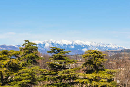 View of the Adige River in Verona Italyの写真素材