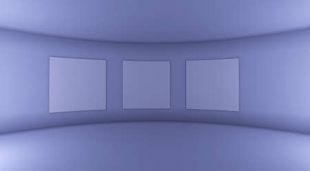 modern blue background mockup substrate 3D illustrationの写真素材