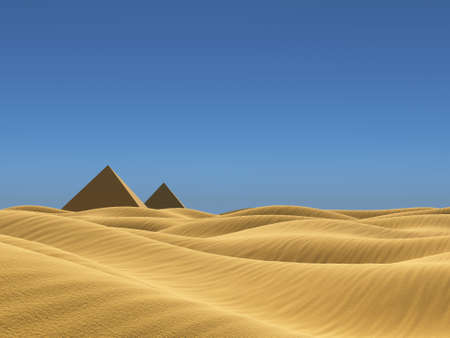 Low poly landscape desert 3d illustration renderの写真素材