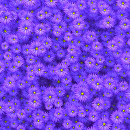 Beauty flowers scattering in wall 3D illustrationの写真素材