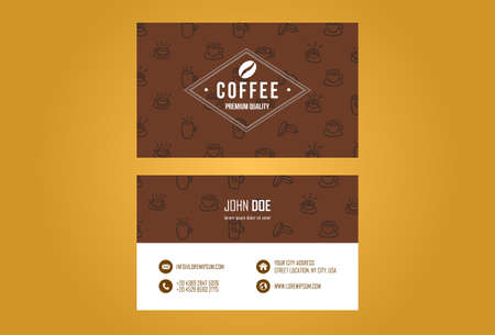 Coffee House Business Card Designのイラスト素材