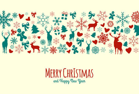 Beautiful Vintage Christmas Backgroundのイラスト素材