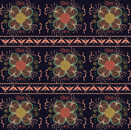 Vector Seamless Floral Pattern for Textile Design