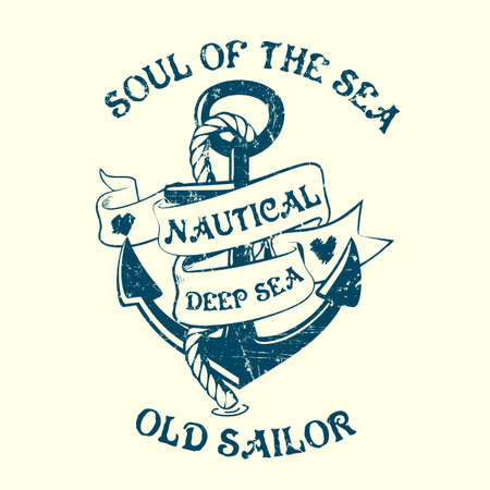 Anchor Sailor Tee Designのイラスト素材