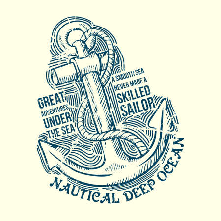 Anchor Sailor Tee Designのイラスト素材