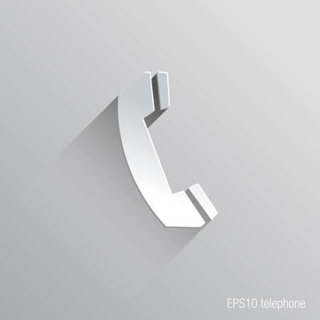 Telephone Flat Icon Designのイラスト素材