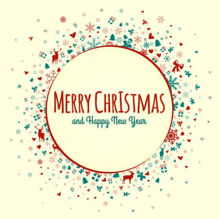 Vintage Christmas Elementsのイラスト素材